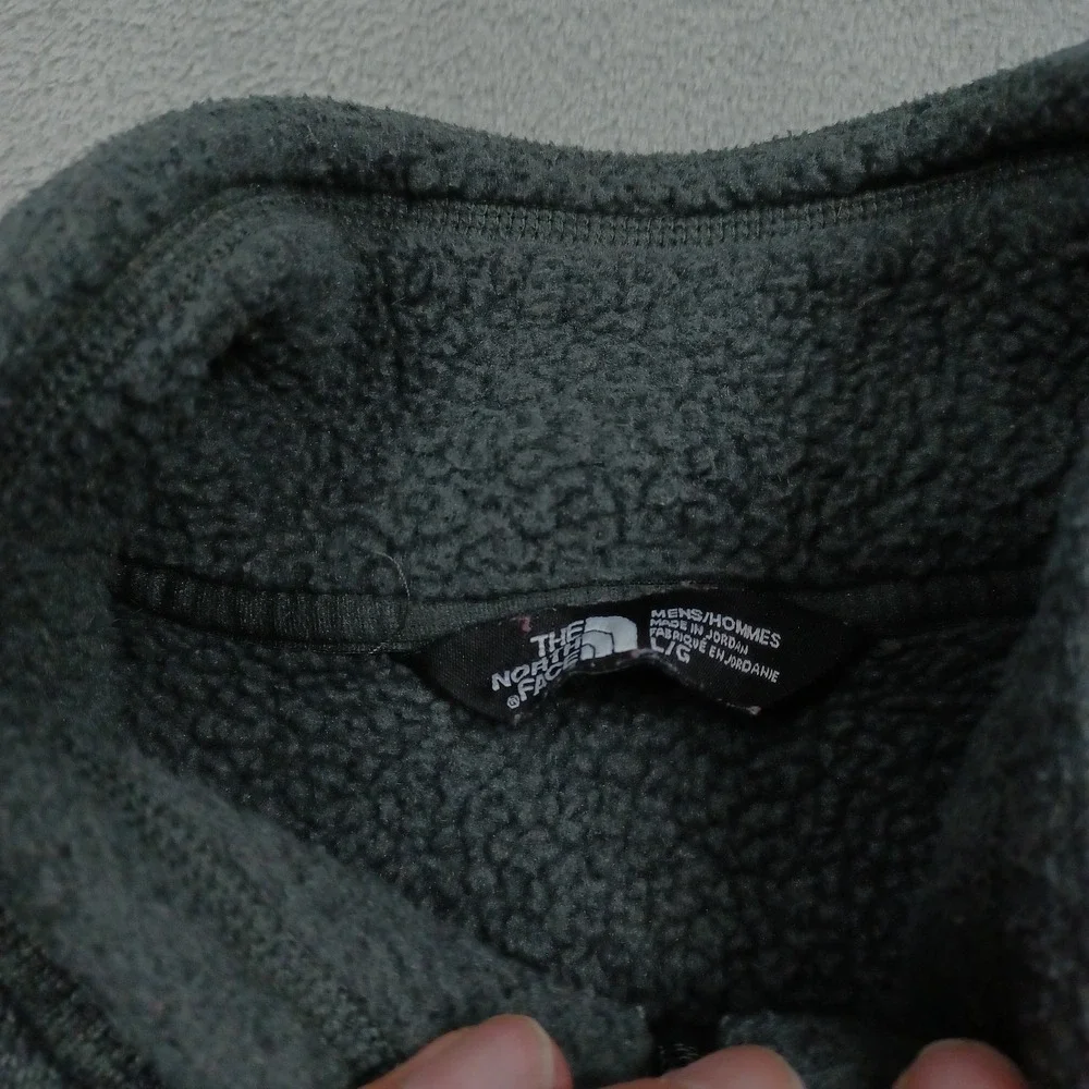 North Face Sweater Mens Large Gray 1/4 Zip Fleece Pullover Outdoor Casual